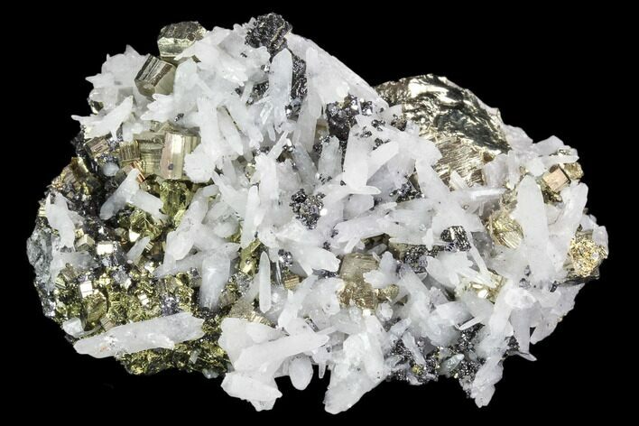 Chalcopyrite, Pyrite, Sphalerite and Quartz Association - Peru #102584